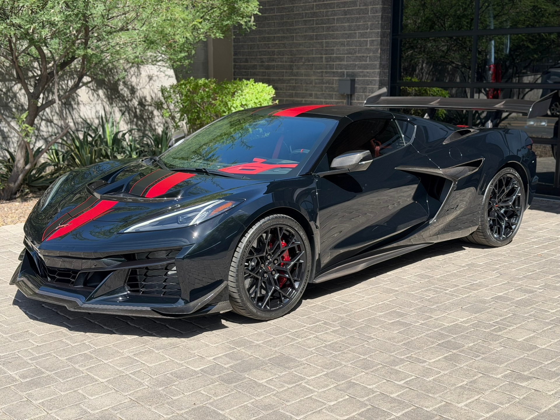 Black Chevrolet Corvette Z06 after luxury detailing
