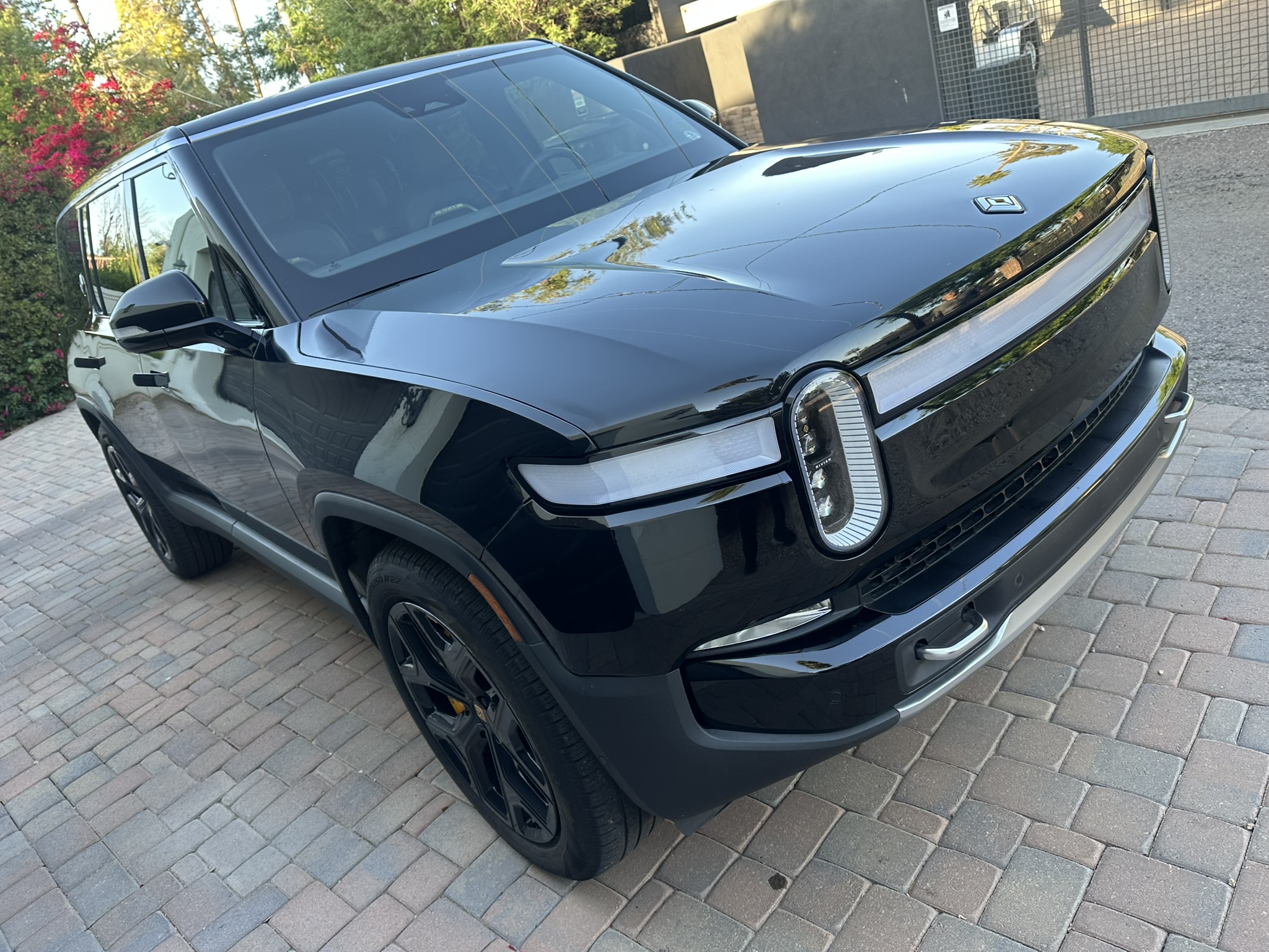 Black Rivian protected with ceramic coating